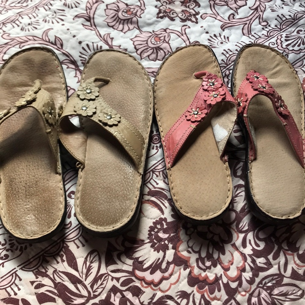 flowery sandals
